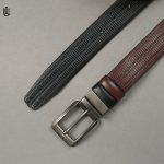Axel Blocky Pattern Belt – Dual Tone Moving Brockless